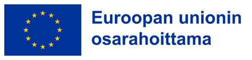 Euroopan unionin lippu ja teksti: Euroopan unionin osarahoittama.